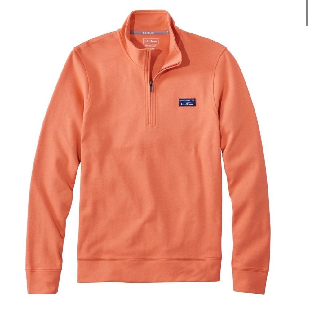 L.L. Bean Men's Comfort Stretch Performance® Piqué, Quarter-Zip Pullover Small